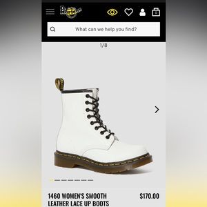 Women’s Dr. Martens 1460 Smooth Combat Boots Size 8